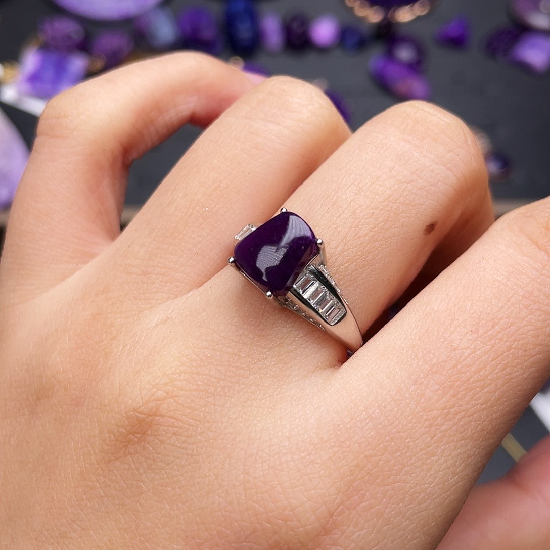 苏纪石（舒俱来）戒指银S925镶嵌