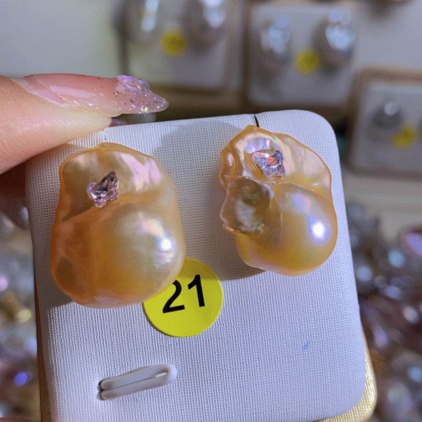 【闪购商品】淡水珍珠天然淡水珍珠（微瑕）合金