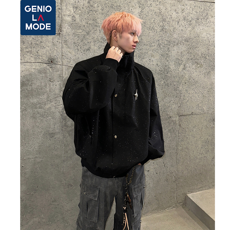 GENIO LAMODE美式棒球服外套春季新款高街青少年痞帅宽松飞行夹克
