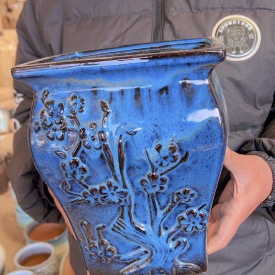 紫砂花盆高23口20———-