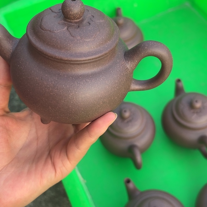 紫砂茶壶紫泥半手250