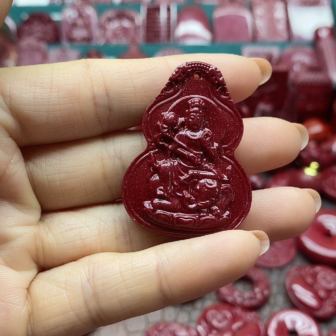 天然辰砂朱砂吊坠