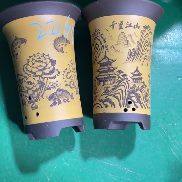 用***好花盆紫砂微瑕小号