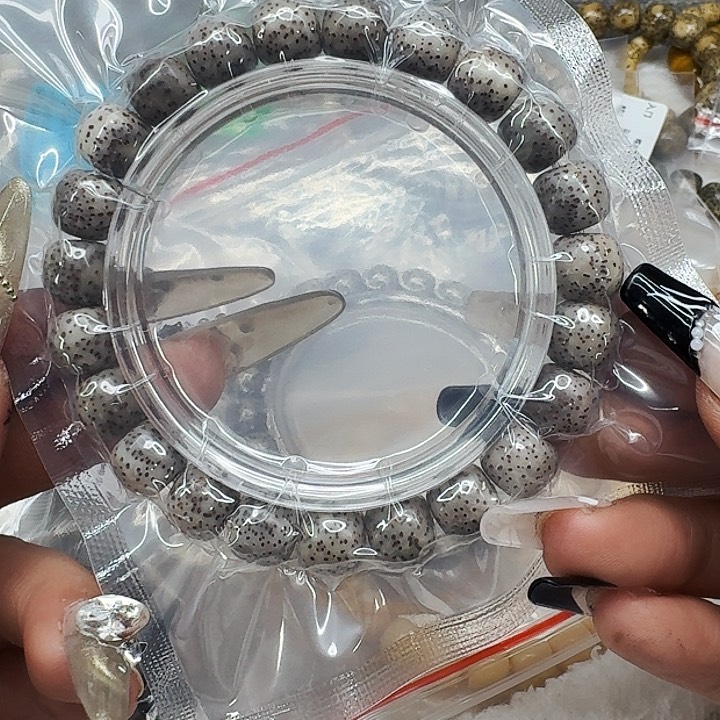 星月菩提手串600高端黑灰星月菩提10桶单圈
