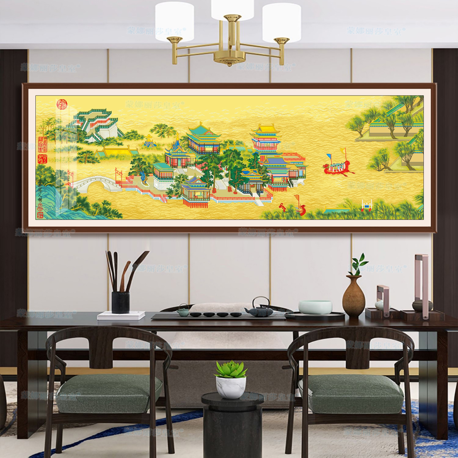 （800）清明上河图仇英版十字绣大格四股255×88