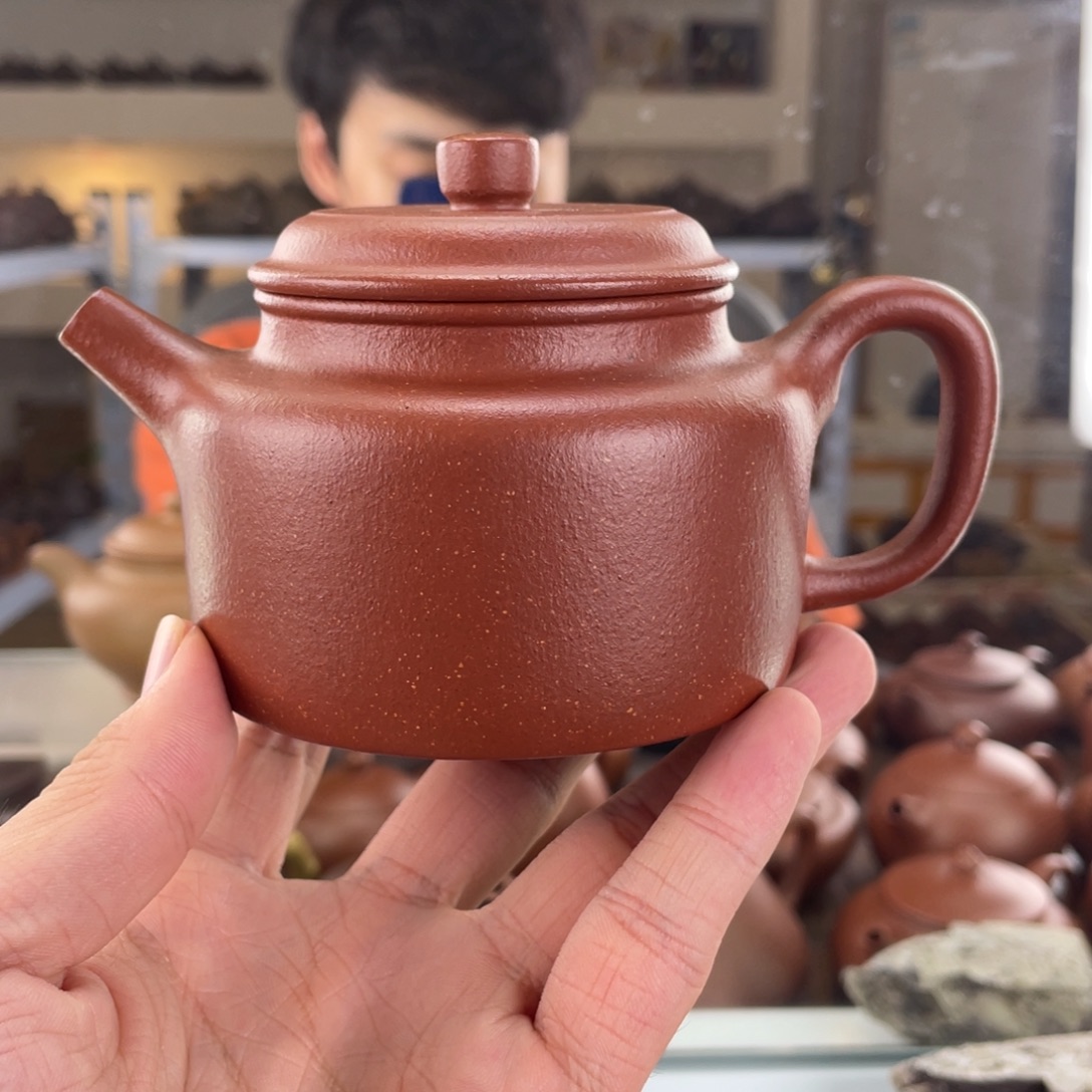 茶壶紫砂250cc红降坡茶壶