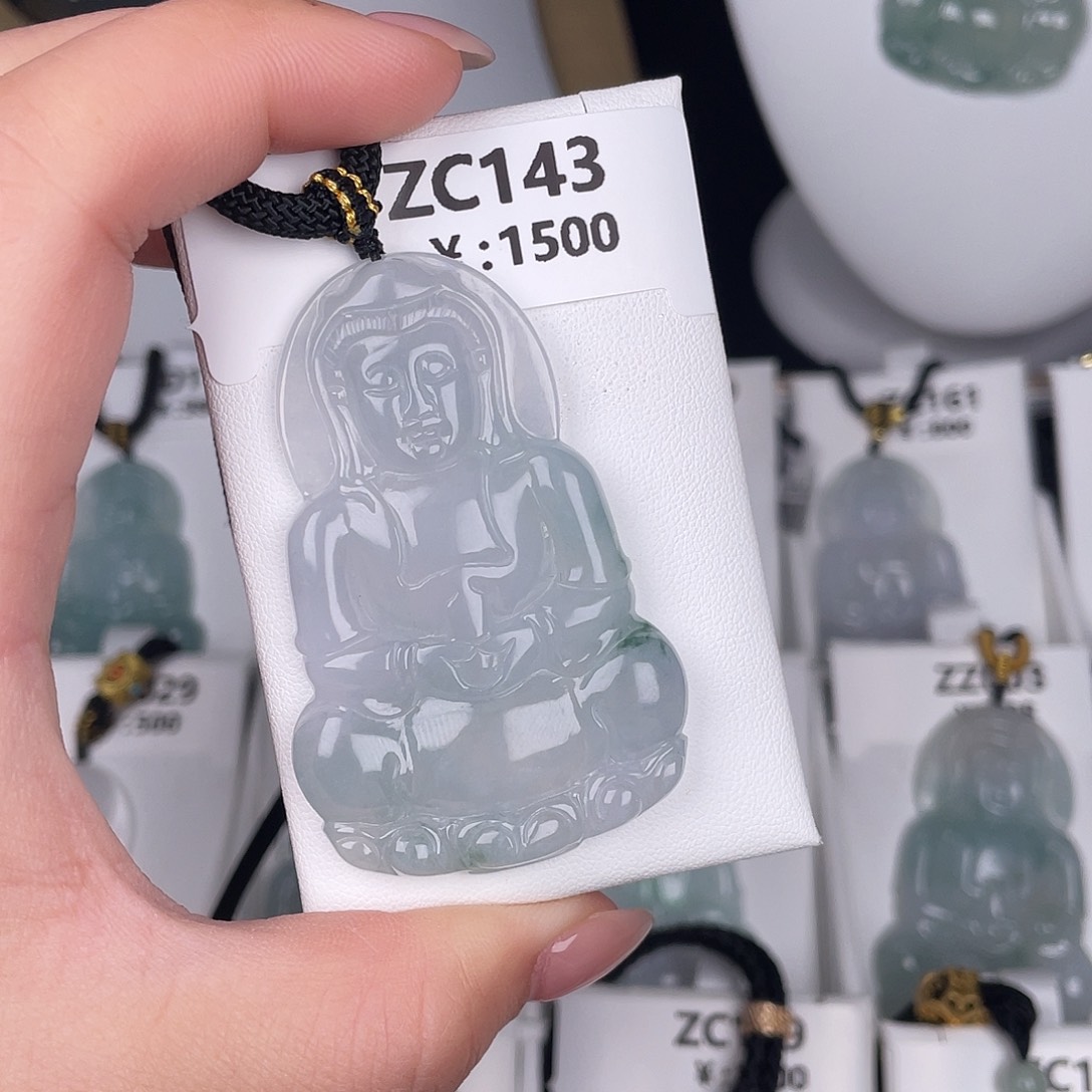 翡翠未镶嵌颈饰zc143