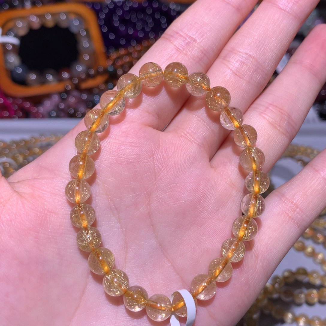 I***y水晶手链未镶嵌金发晶7m