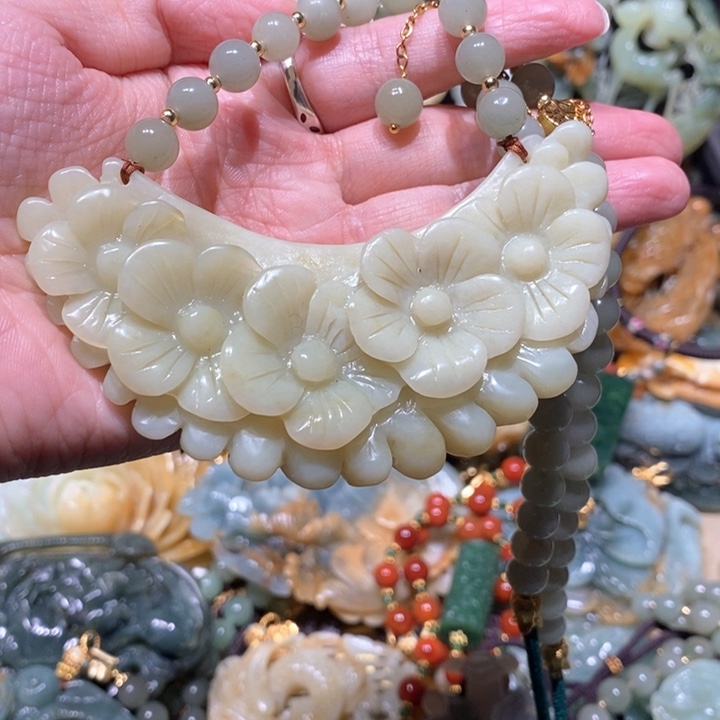 岫玉毛衣链未镶嵌