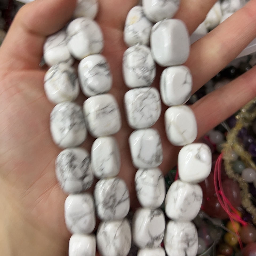 玛瑙/玉髓未镶嵌珠宝半成品，卡13x17松石一条