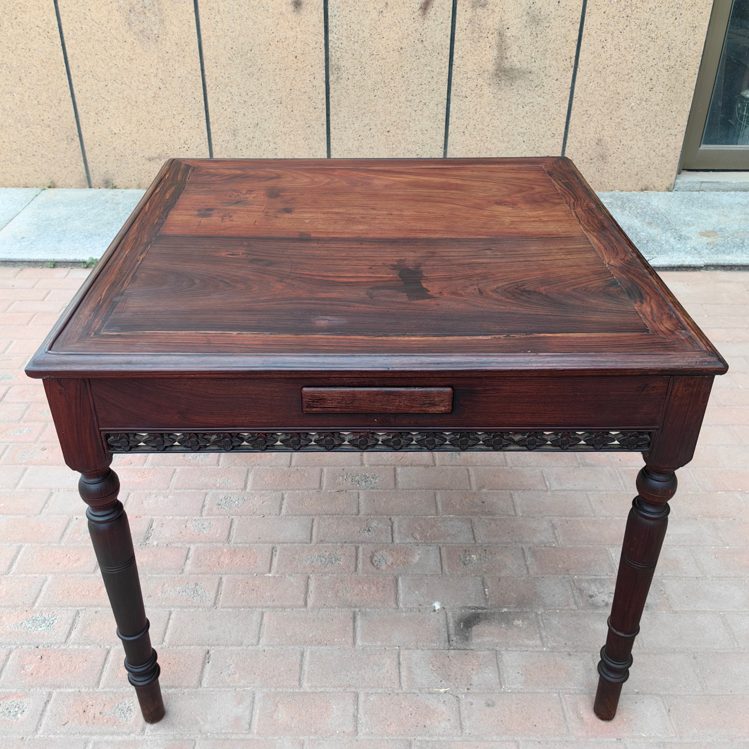 大红酸枝交趾黄檀书房桌