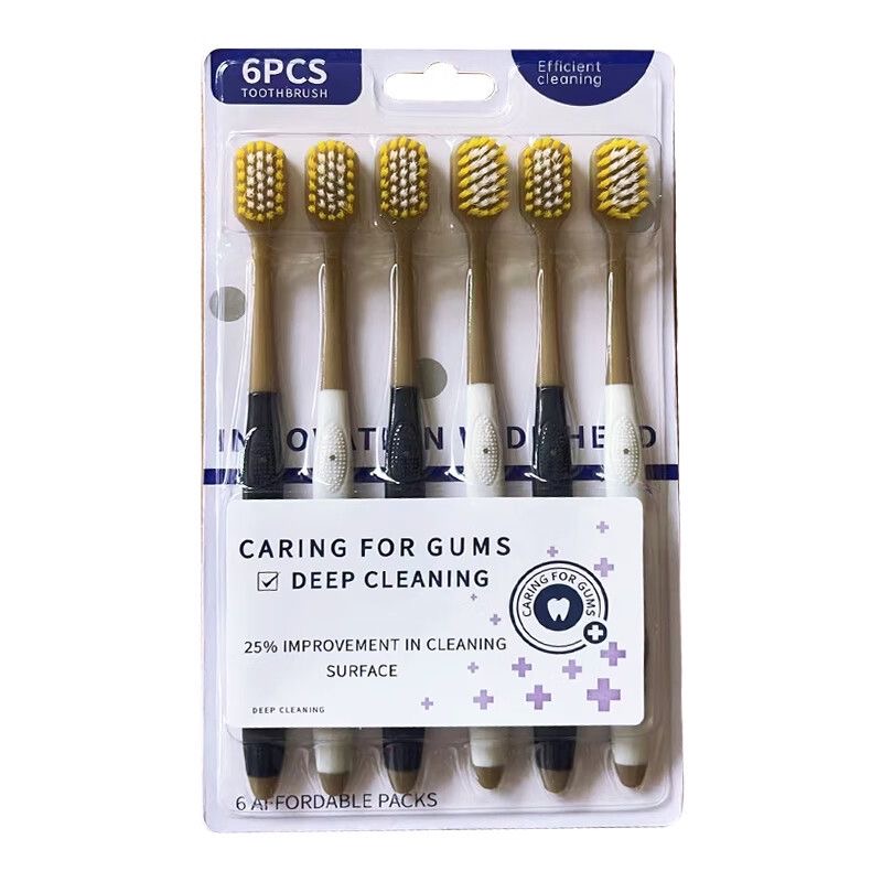 牙刷成人软毛清洁家用家庭装6支装