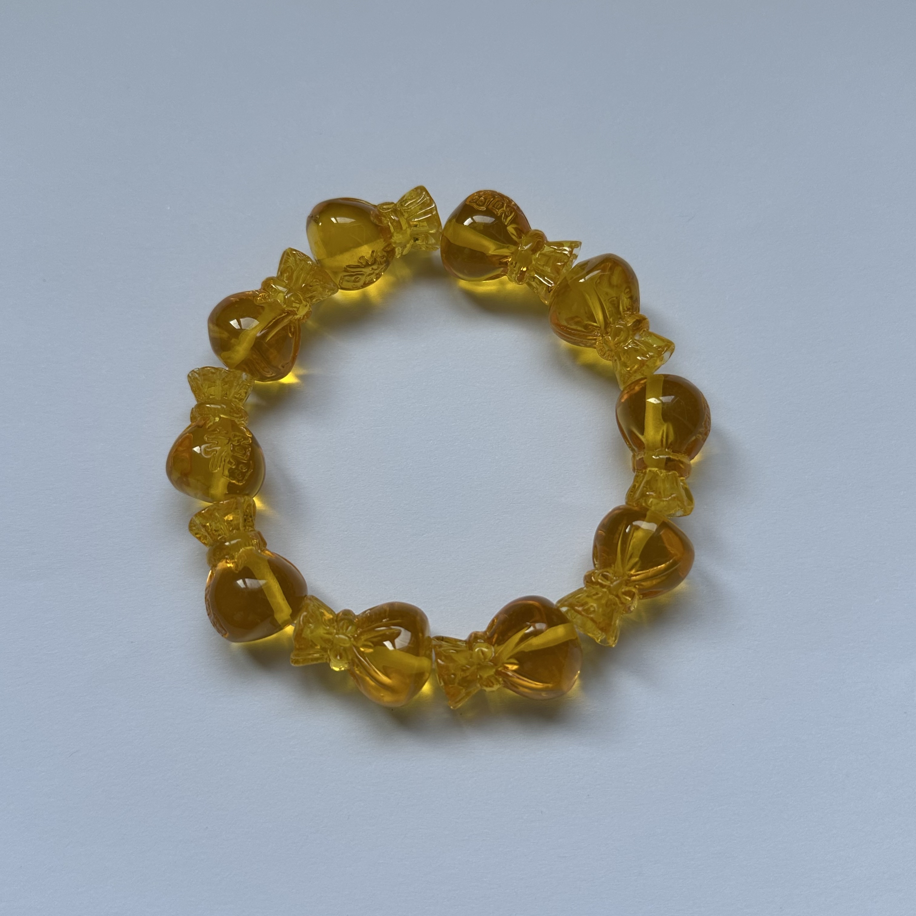 高定珠宝金珀钱袋子手链ZX3336S