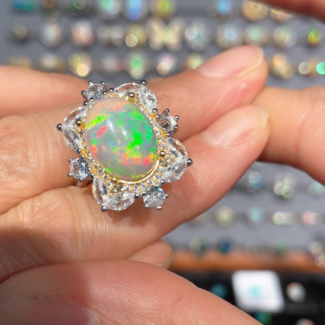 欧泊欧泊戒指银S925镶嵌