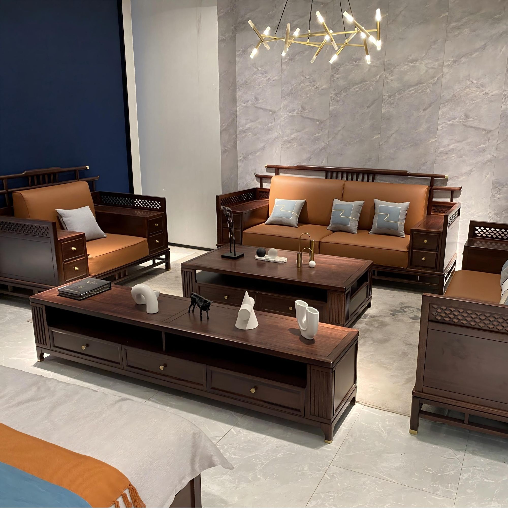 501#150/256*92*110cm实木沙发【不包安装】库存尾货（三楼）5501