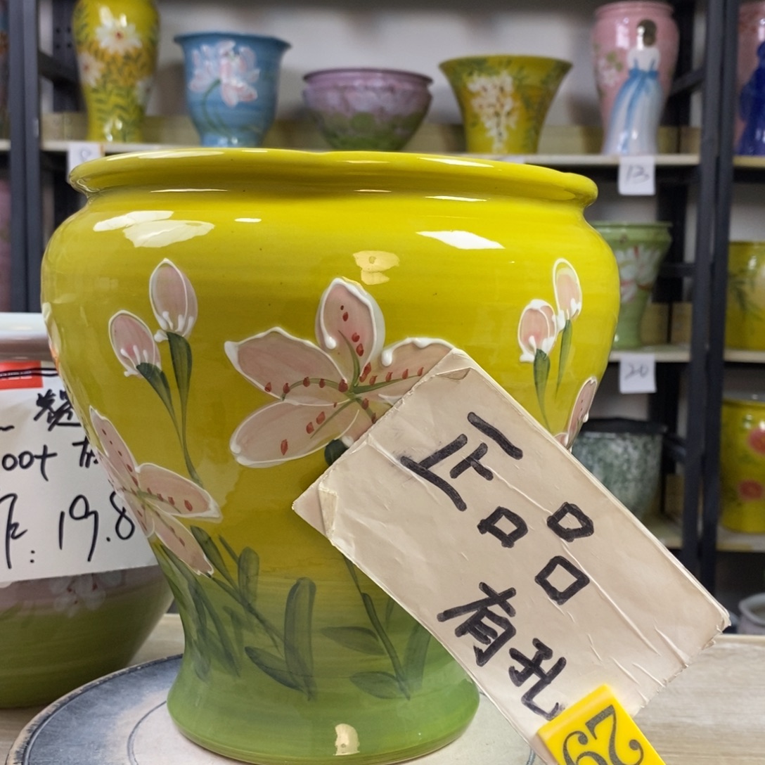 景德镇手工手绘陶瓷花盆