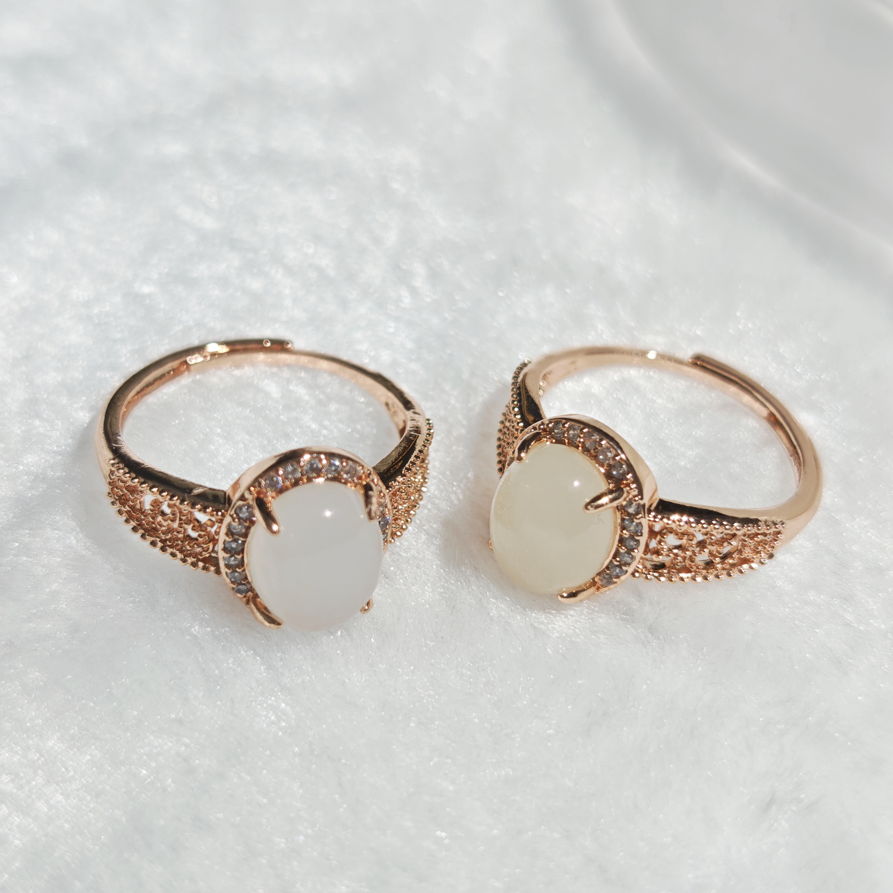 和田玉 10*8镶钻戒指 多样性发货 拍一发一 H827