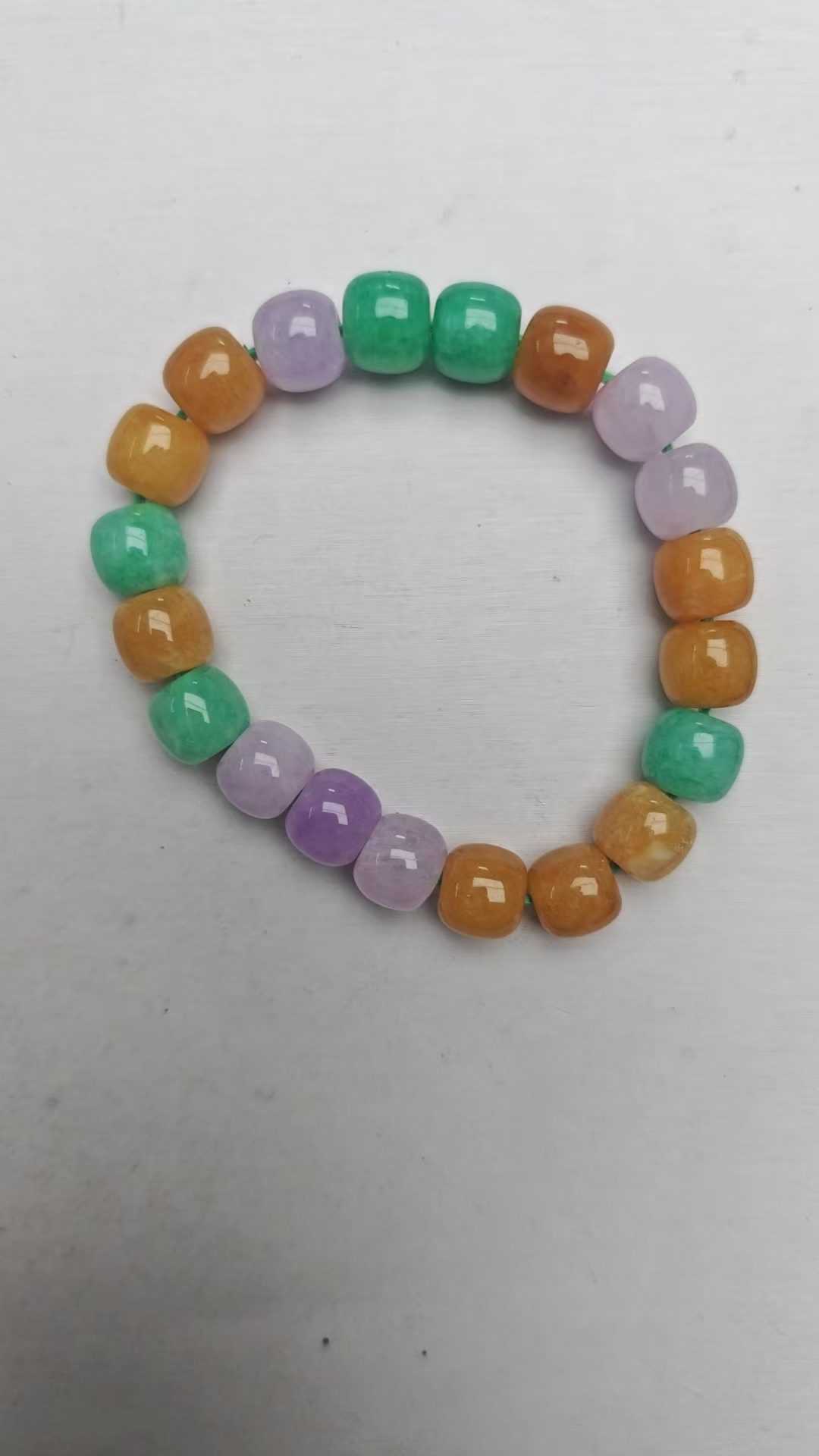 YY249翡翠手串【邂逅翡翠高冰手串，冰透绿意，开启浪漫时光】手串