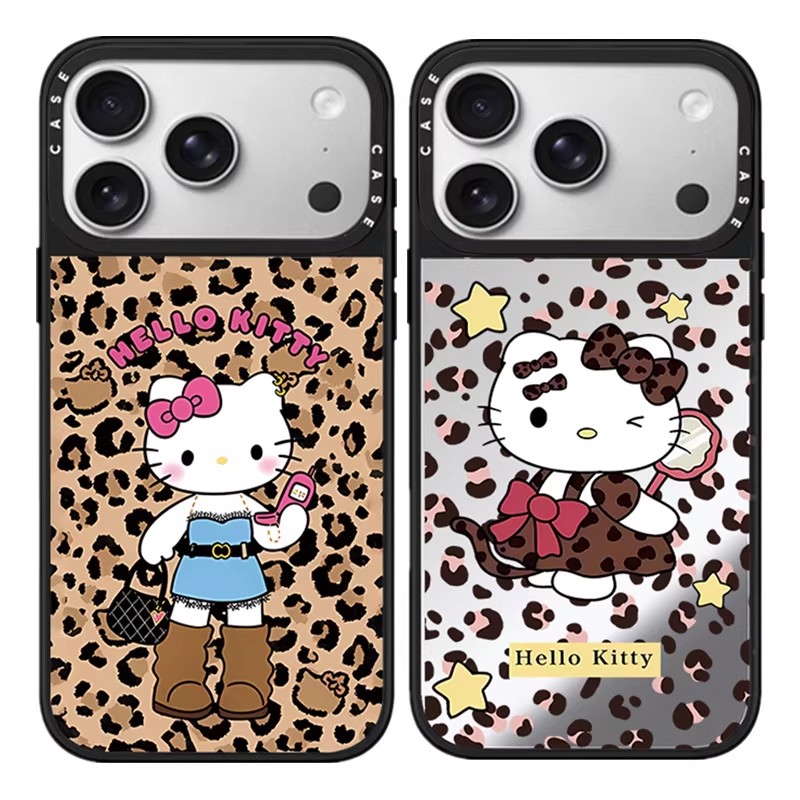 CASE联名豹纹潮流凯蒂猫适用苹果17promax手机壳iPhone16promax保