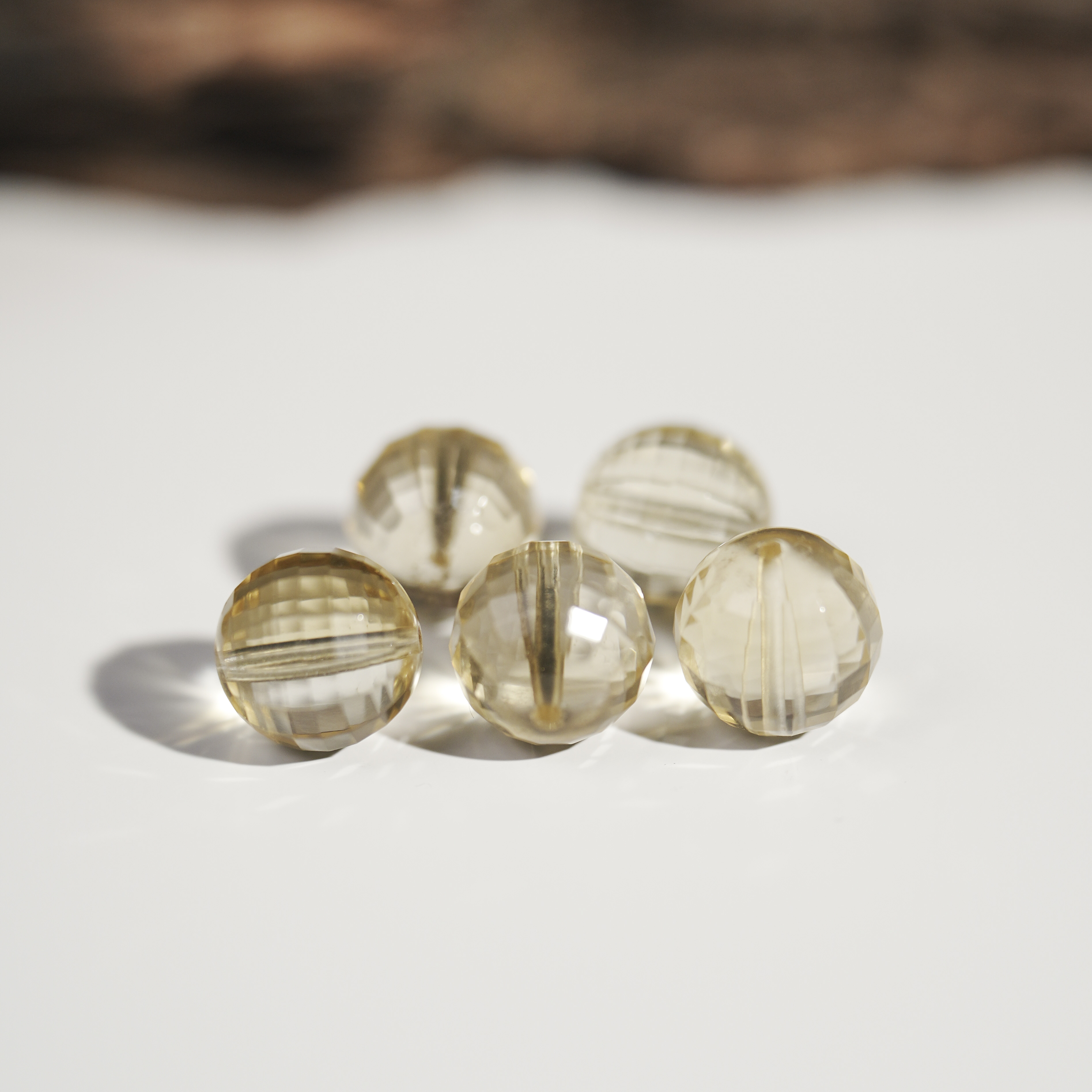 BeadsDance黄水晶刻面单珠11mm+多样性发一 编号B3140