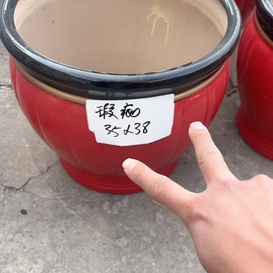 红陶陶瓷花盆默认瑕疵