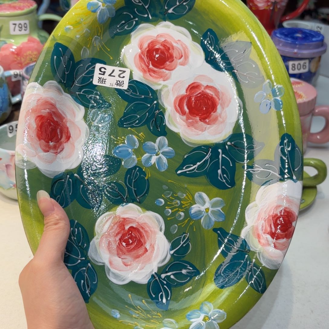 瓷片景德镇手绘高温釉下彩陶瓷茶具