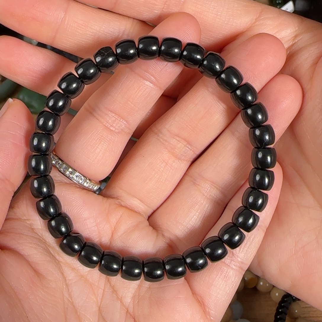 和田玉未镶嵌手链新疆和田玉黑青卡7不退换