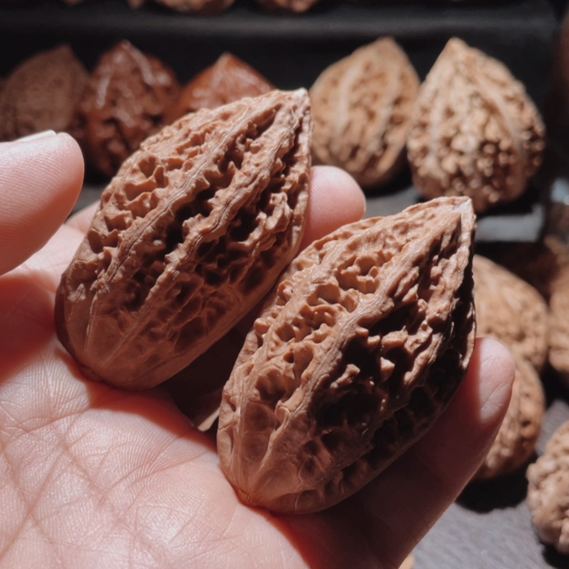 【闪购商品】文玩核桃把件雾****华东北楸子15