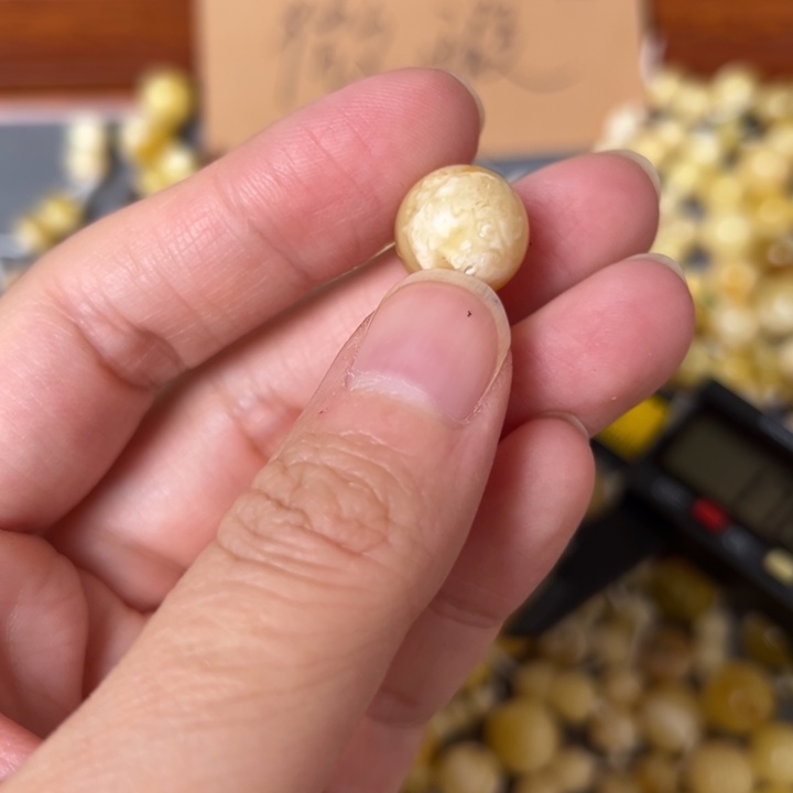 蜜蜡未镶嵌裸石12.6mm一个