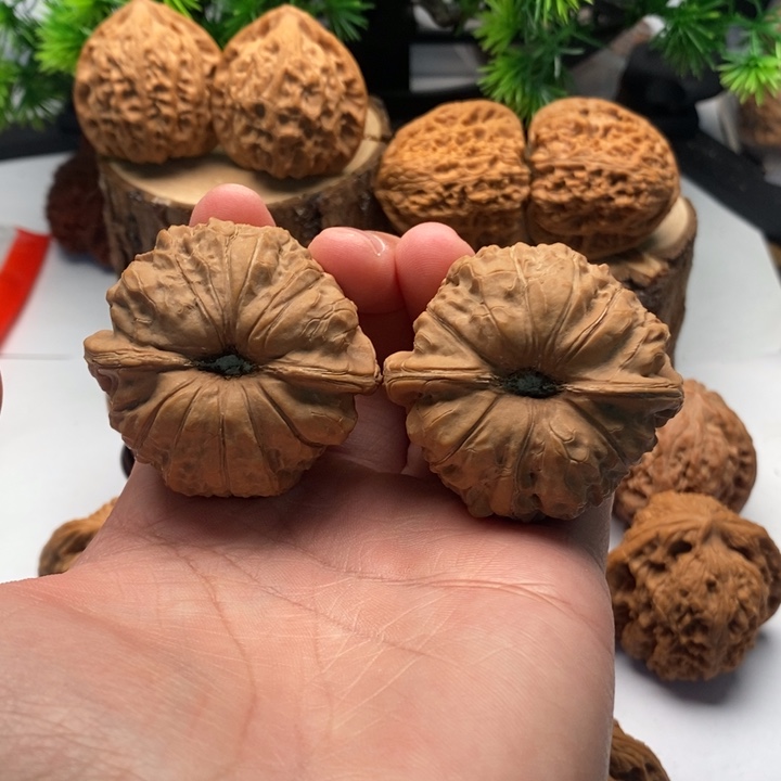 把件文玩核桃47全品深凹底南瓜墩