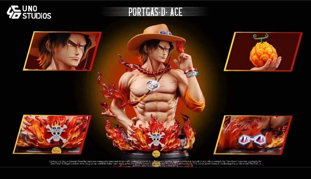 意向卡 UNO 1:4艾斯胸像  海贼王 原模GK现货不包邮到付