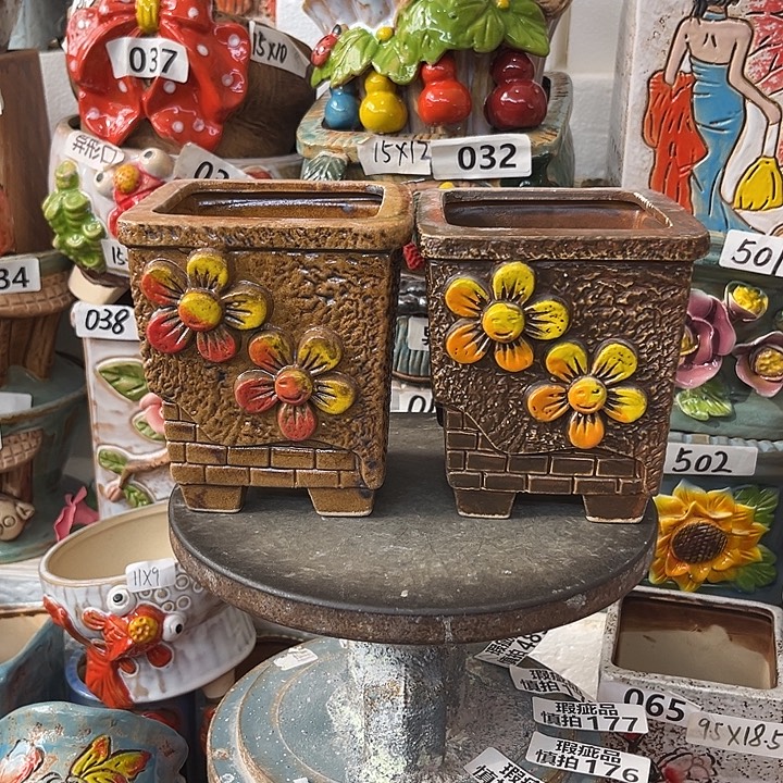 粗陶材质多肉花盆