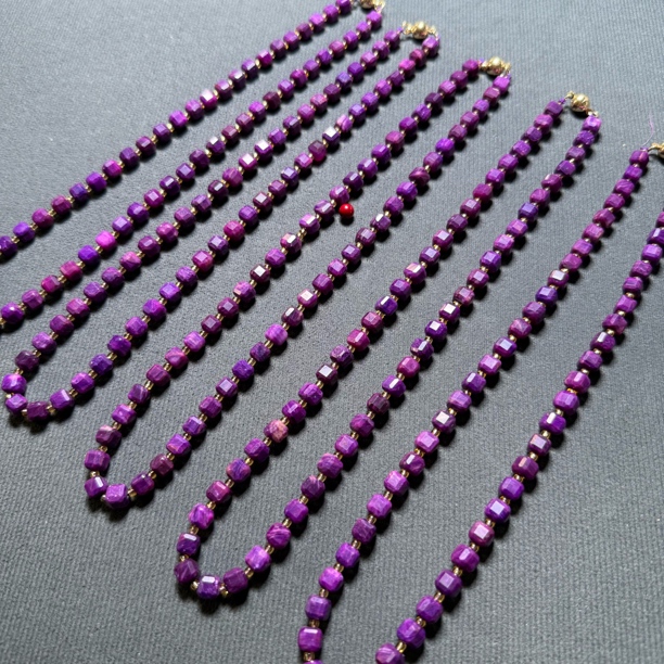 【 世 · 舒】 丝绒紫方糖项链   多样性发货SJL-356