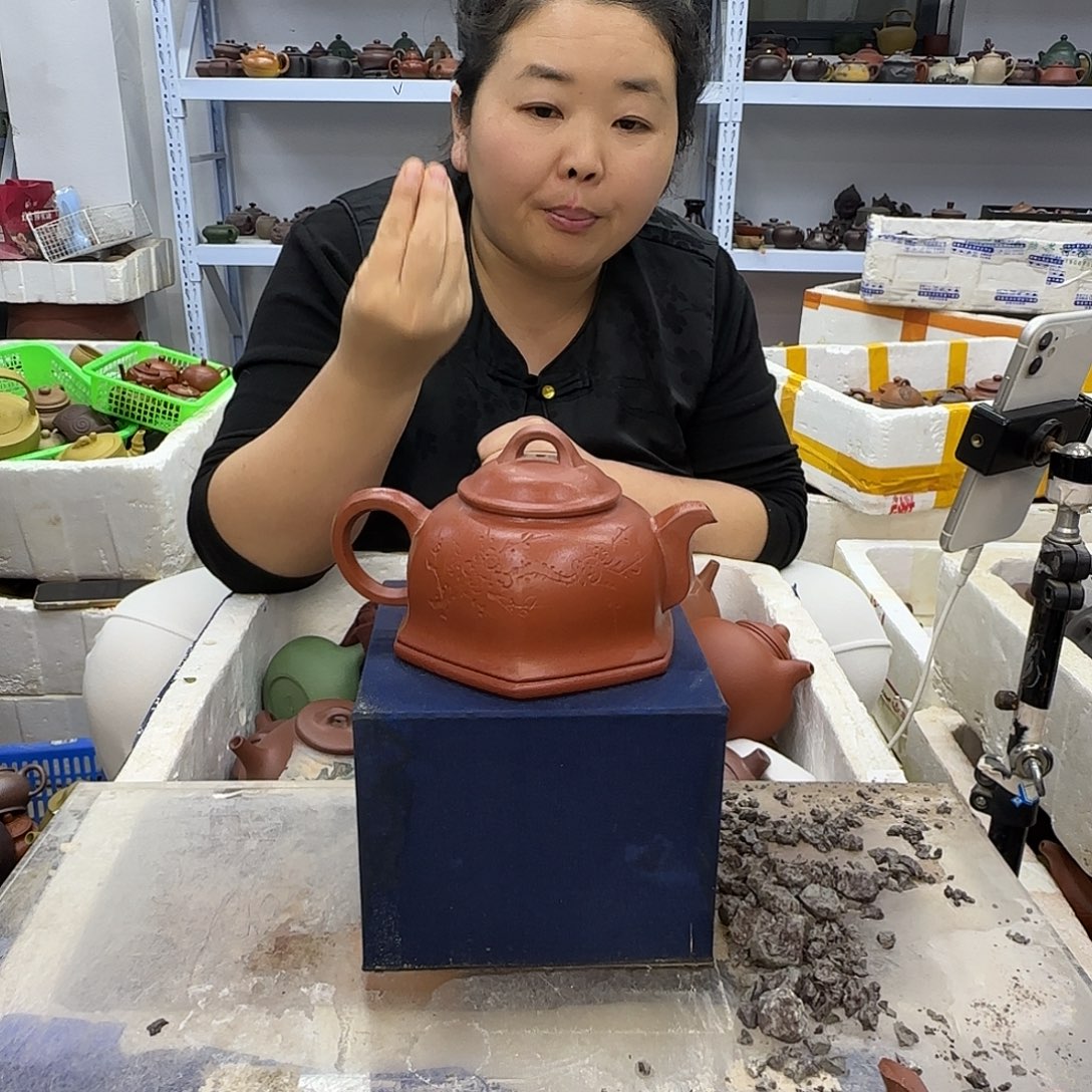 茶壶紫砂宜兴紫砂壶瑕疵处理