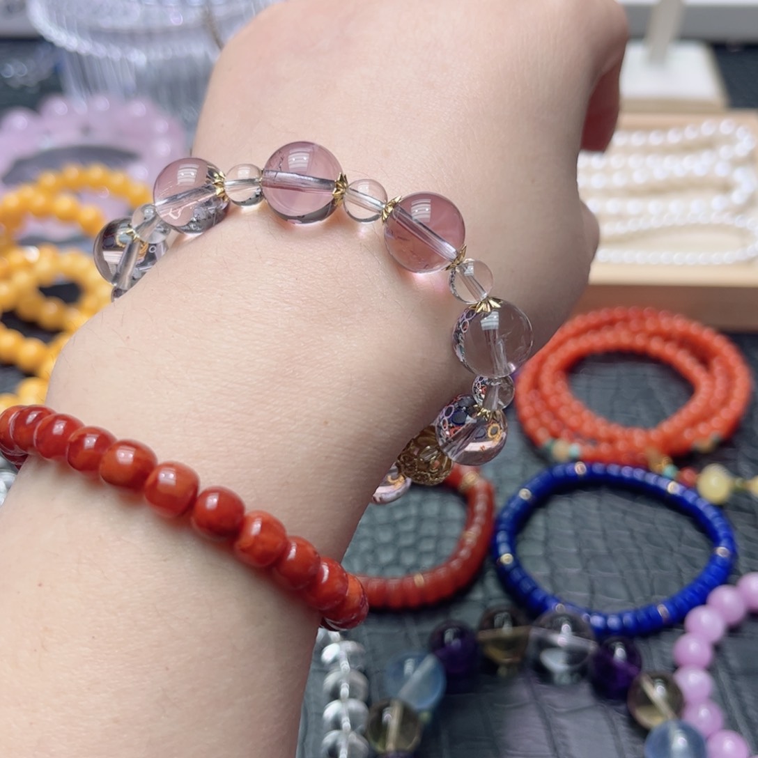 合金手链水晶黑****睛紫水晶手链