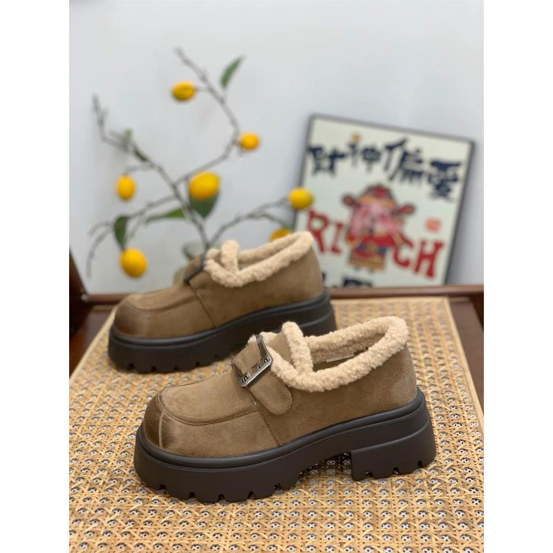 加绒加厚英伦风乐福鞋32001店