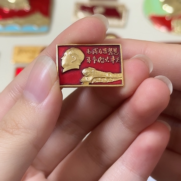 雁***潭红色收藏直播像章