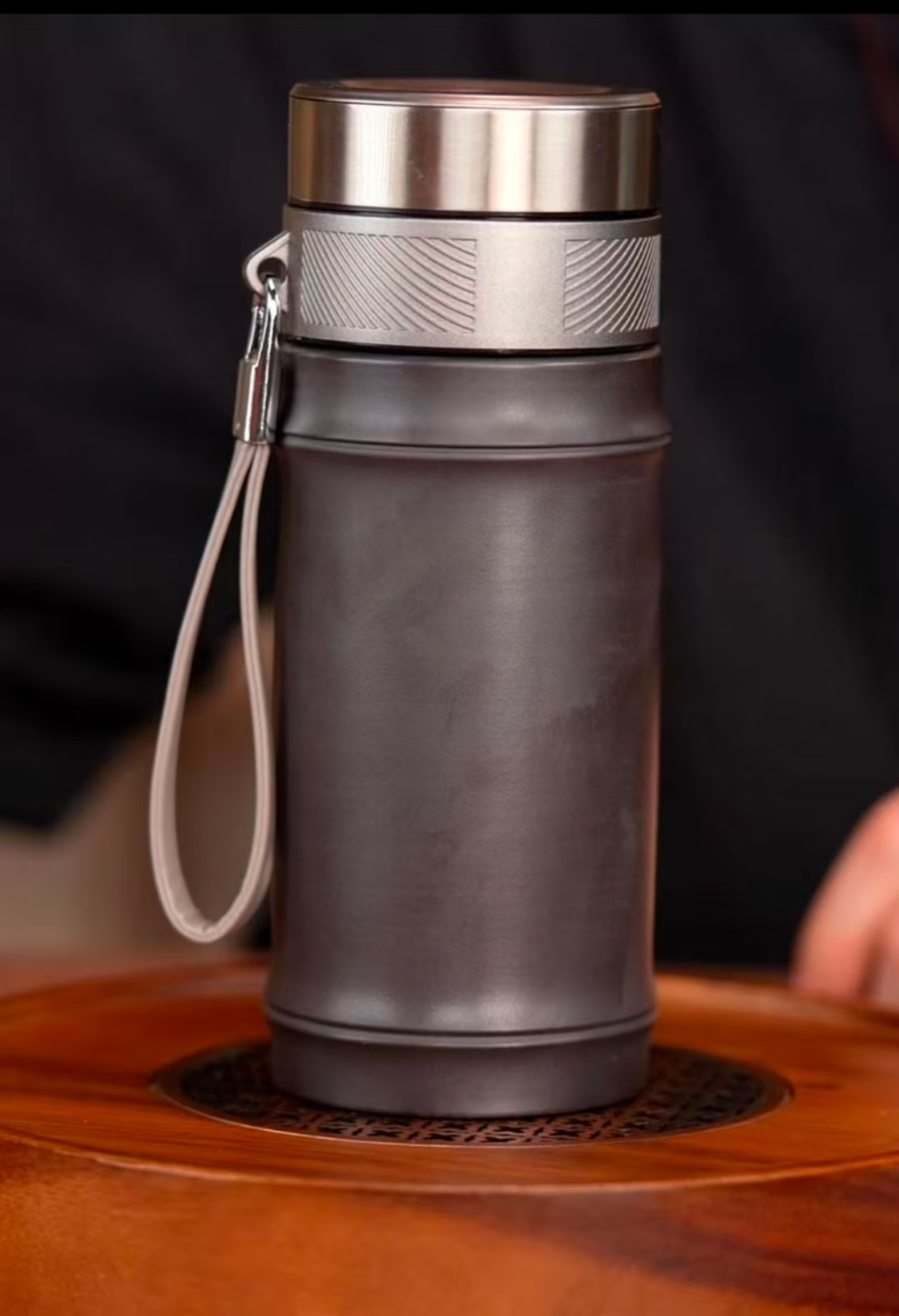 宜兴紫砂竹节杯随身车载旅行杯