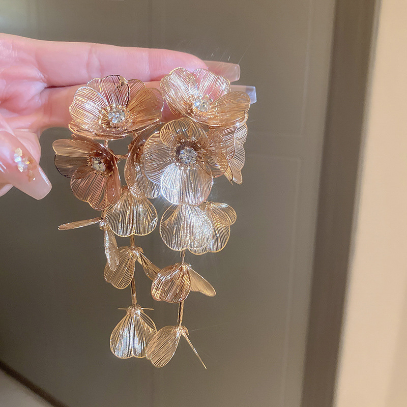 合金耳饰 HZHJ周边 设计师款 蝴蝶中古气质耳坠复古欧美个性 026