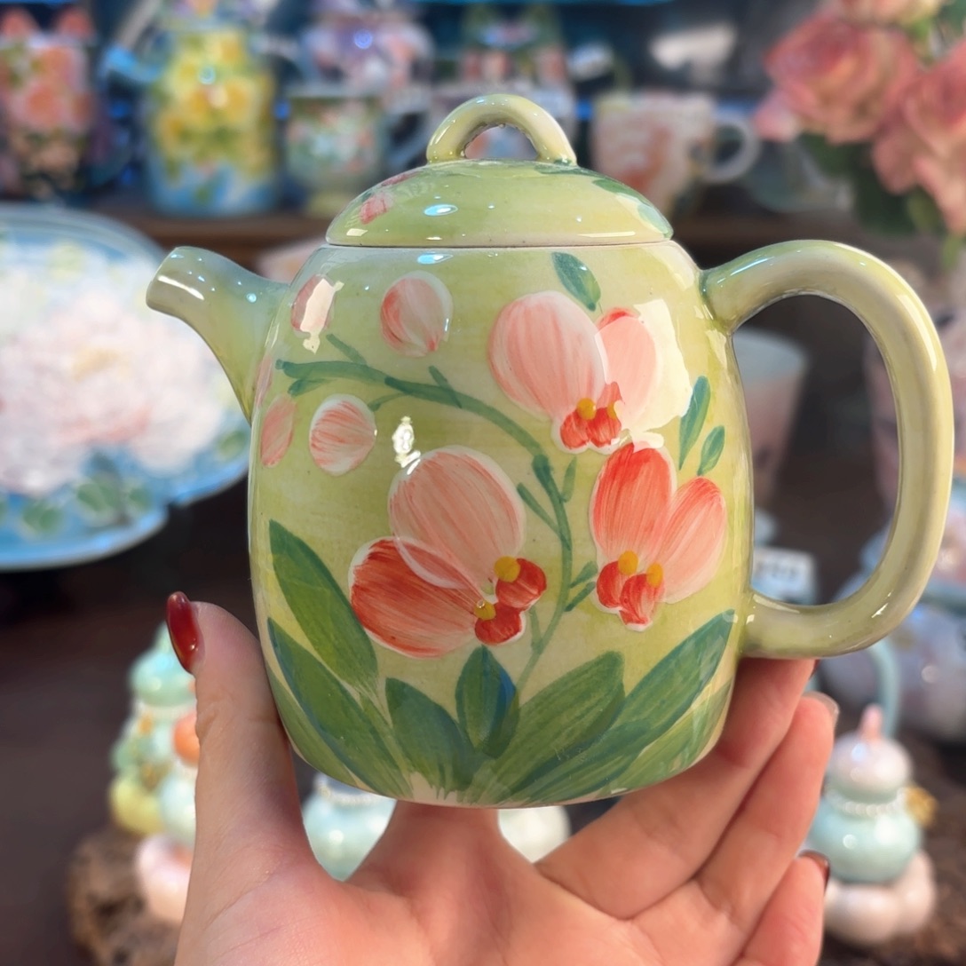 景德镇手绘高温釉下彩陶瓷茶具