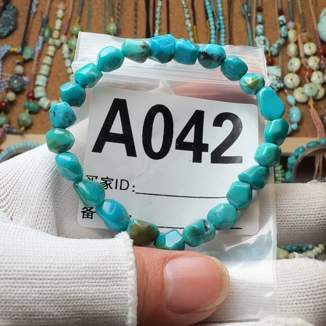 绿松石珠宝奇石未镶嵌11.4g/7mm