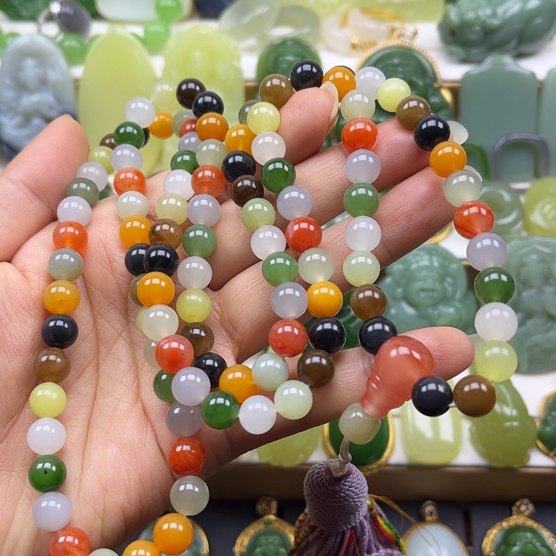 和田玉未镶嵌项链卡8