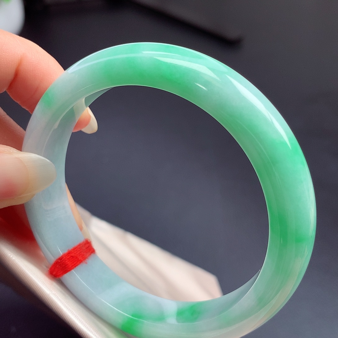 翡翠未镶嵌手镯57.4圈口