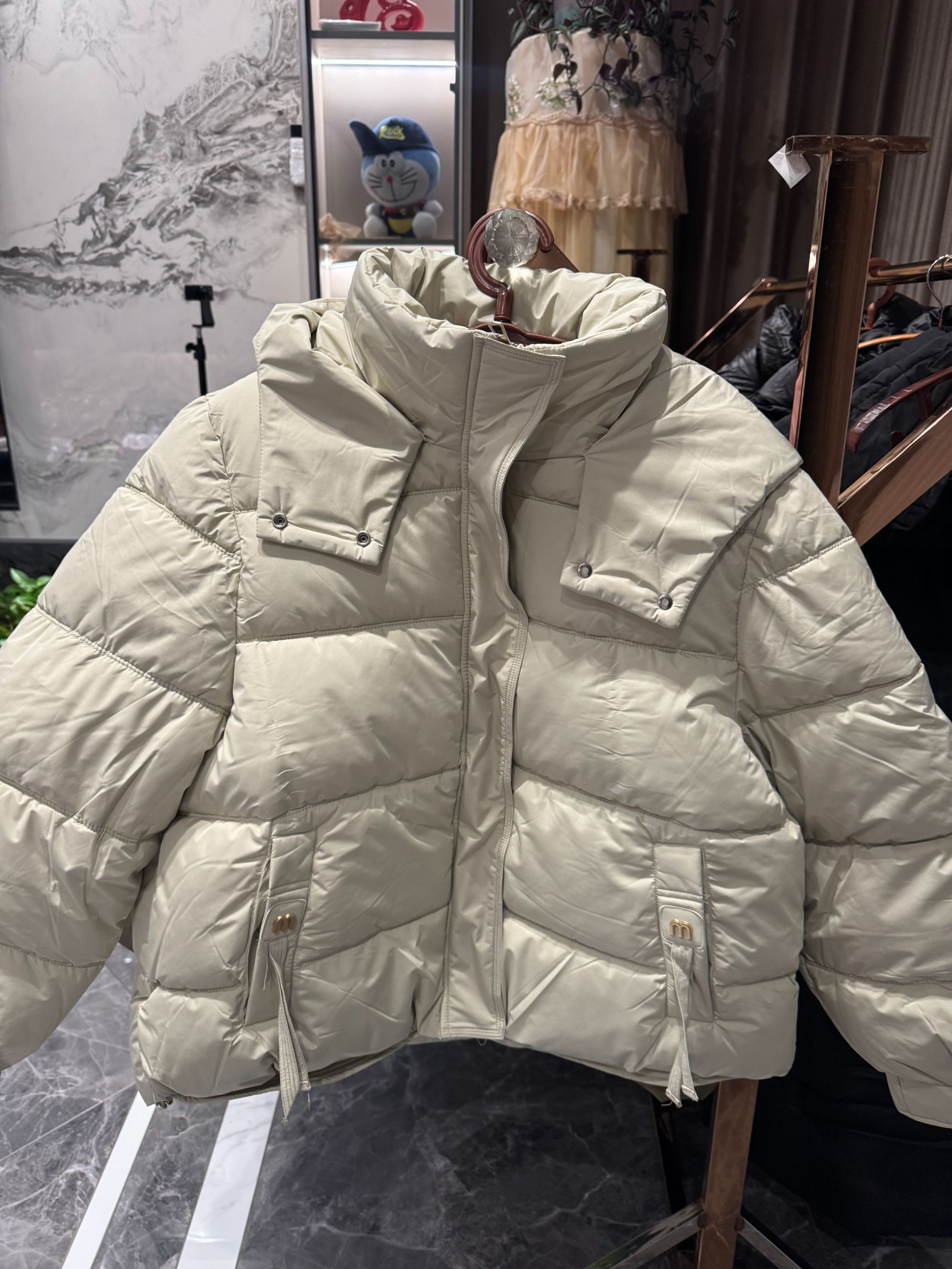 加厚时尚保暖常规宽松棉衣女短款棉服连帽冬季外套