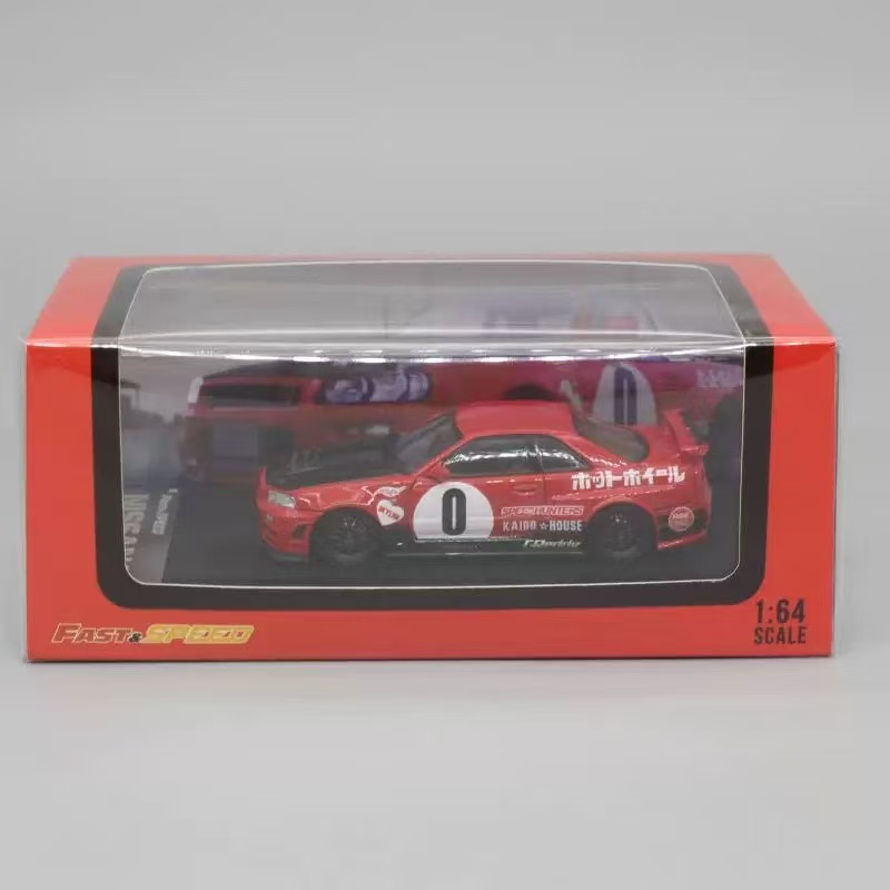 Fast Speed 1:64房跑车R34天际线Skyline模型Z-tune适用于日产GTR