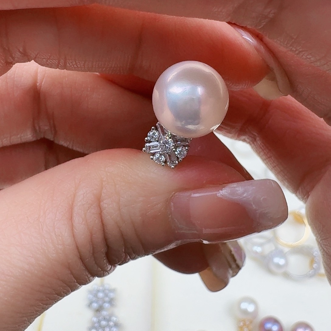 淡水珍珠戒指银S925镶嵌