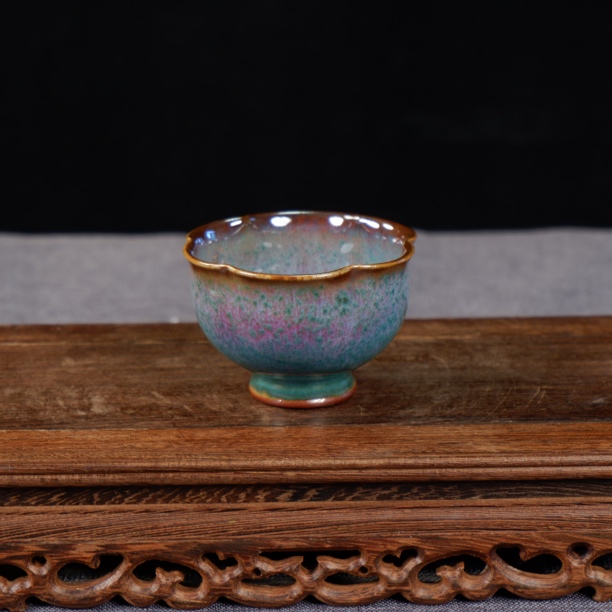 莲花合口杯 土魂钧瓷60ml