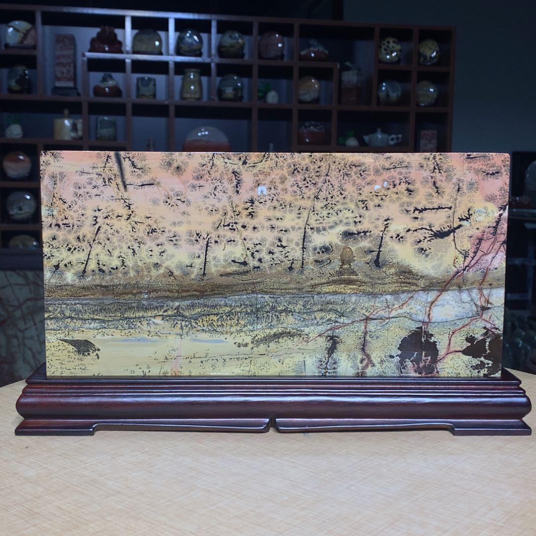 紫砂广西国画石，收藏观赏