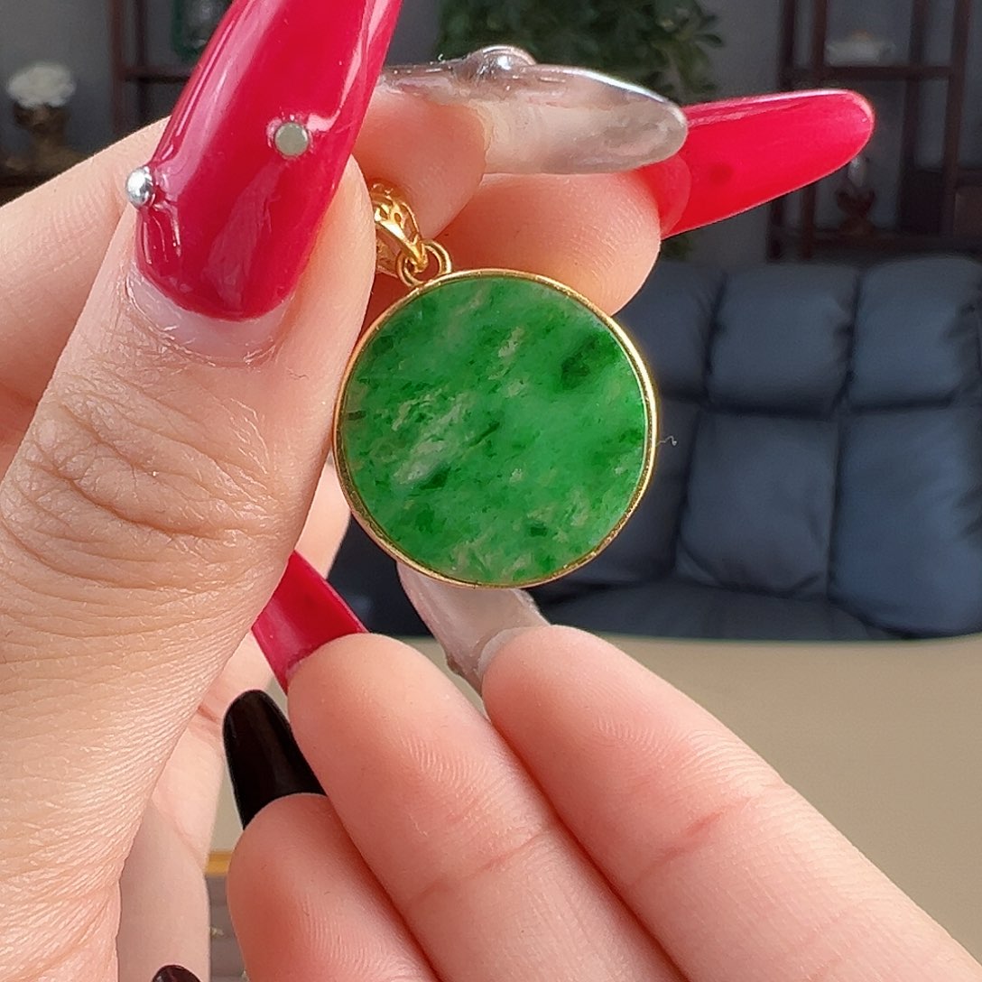 翡翠银S925镶嵌吊坠(不含链)吊坠