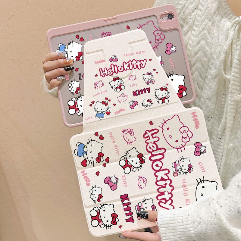 爱心凯蒂适用苹果iPadA16平板保护套旋转2025款iPad11笔槽iPad10